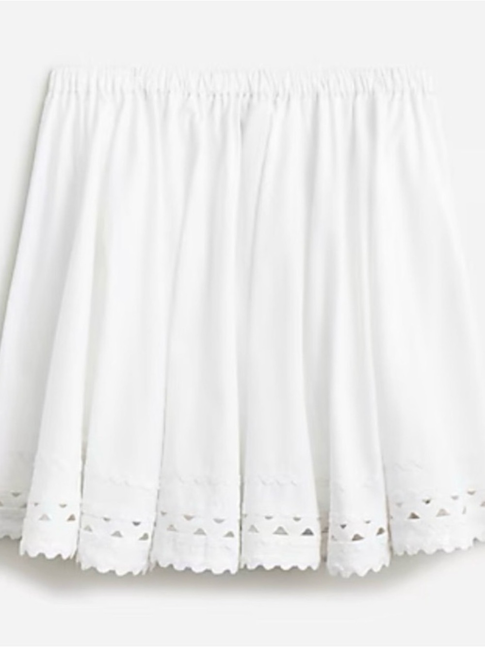 J. Crew Mini skirt with rickrack trim in cotton poplin White L - Picture 2 of 6